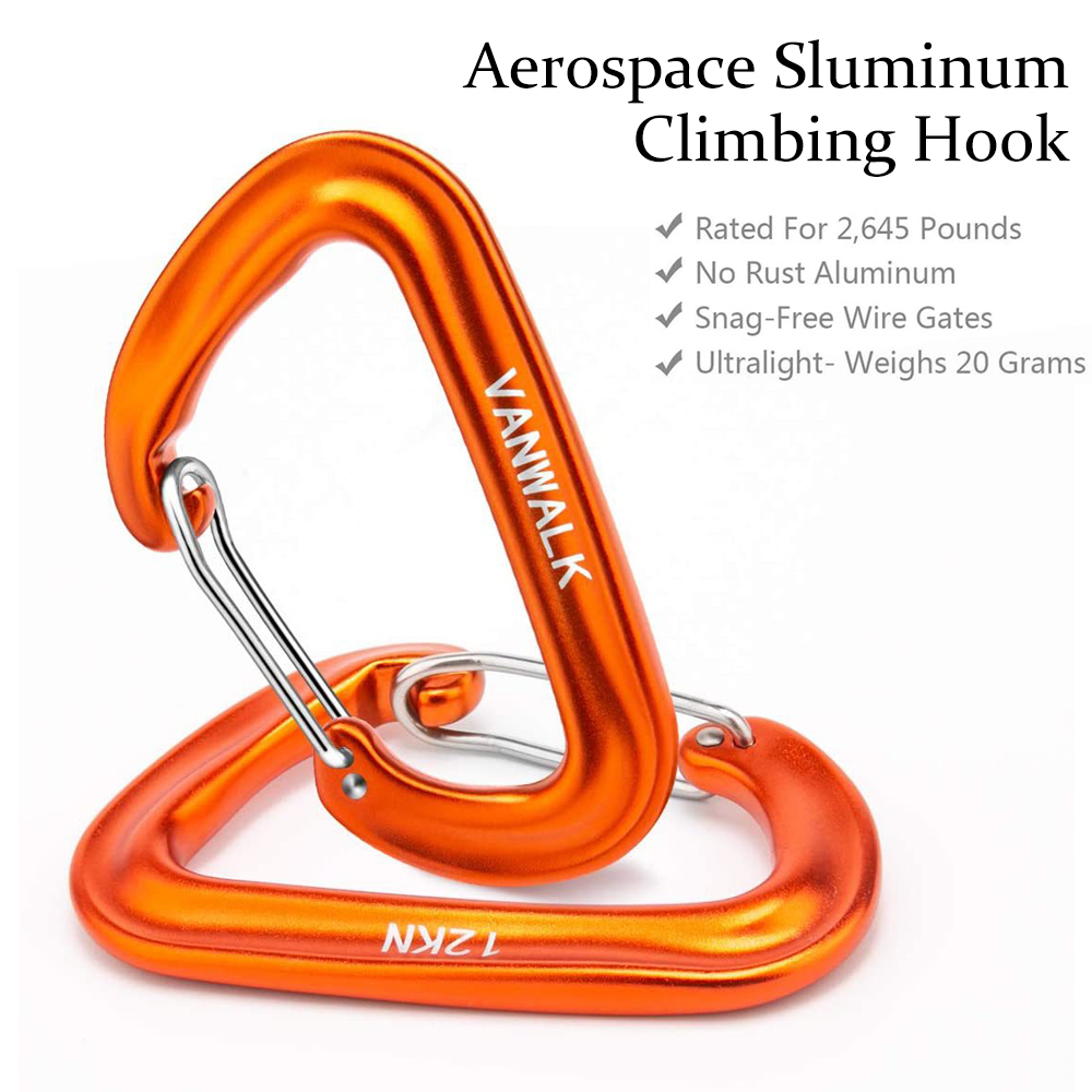 Carabiners Aluminum 12Kn Heavy Duty - Carabiner Clips 2/5Pcs, 12KN D-Shaped Wiregate