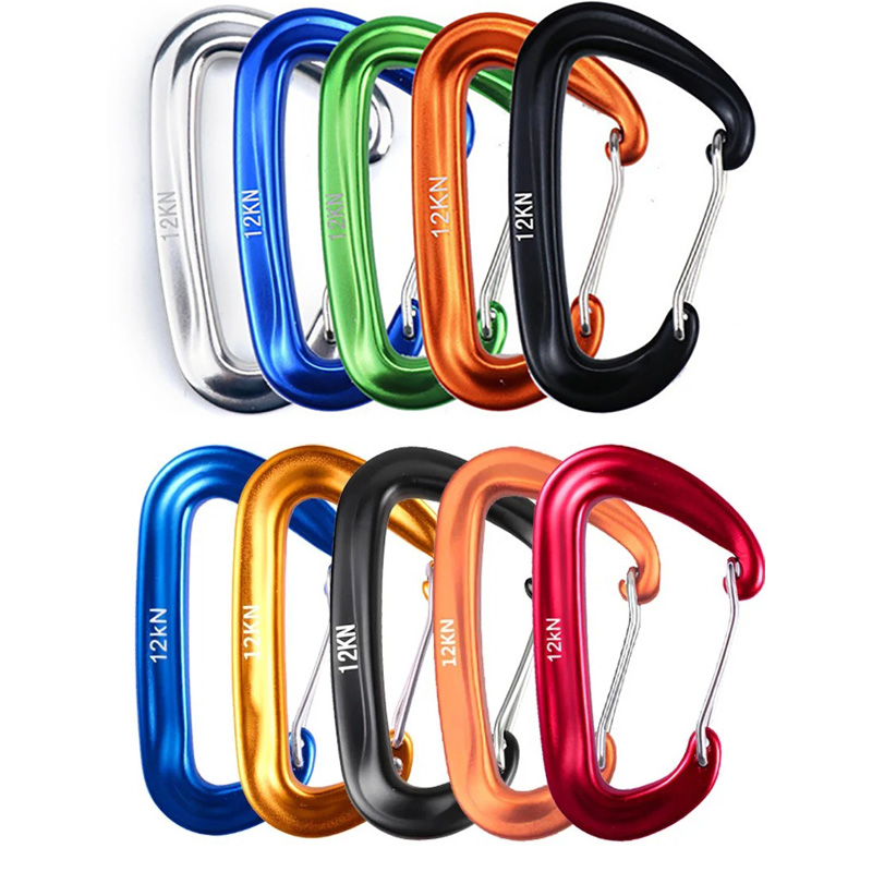 Carabiners Aluminum 12Kn Heavy Duty - 12kN Heavy Duty Aluminum Carabiner Clip