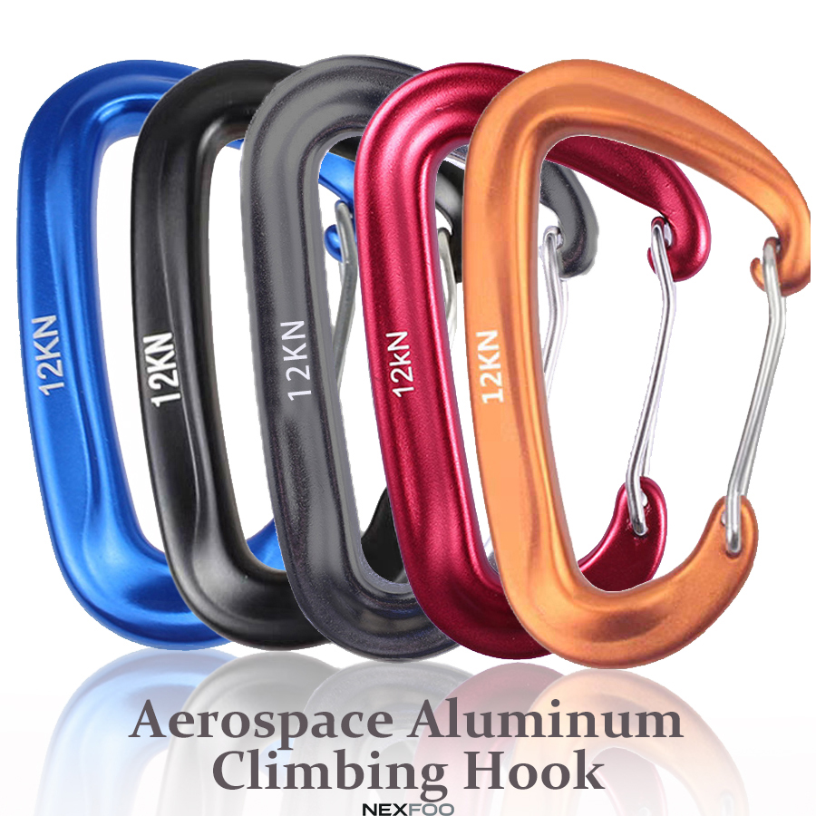 Carabiners Aluminum 12Kn Heavy Duty - 2/5Pcs D-Shaped Carabiner,12KN Lightweight Heavy Duty