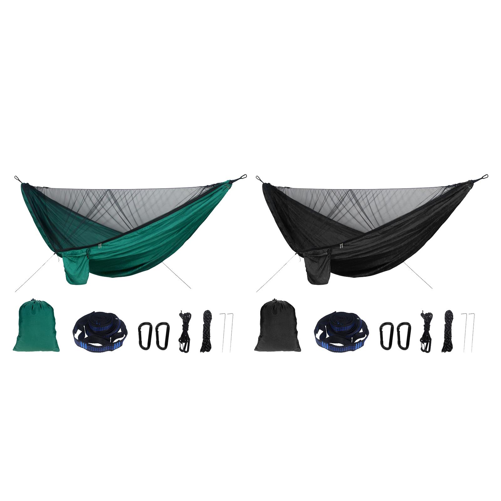 Double Hammock Portable Parachute Nylon - Double Camping Hammock with Mosquito Netting