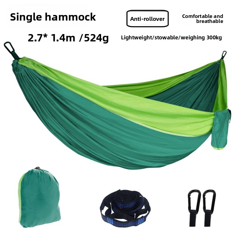 Double Hammock Portable Parachute Nylon - Portable Camping Hammock 270*140CM 210T Single
