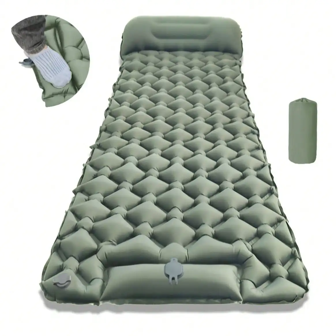 Camping Air Mattress Built In Pump - Ultra-Lightweight Inflatable Camping Mattress For 1