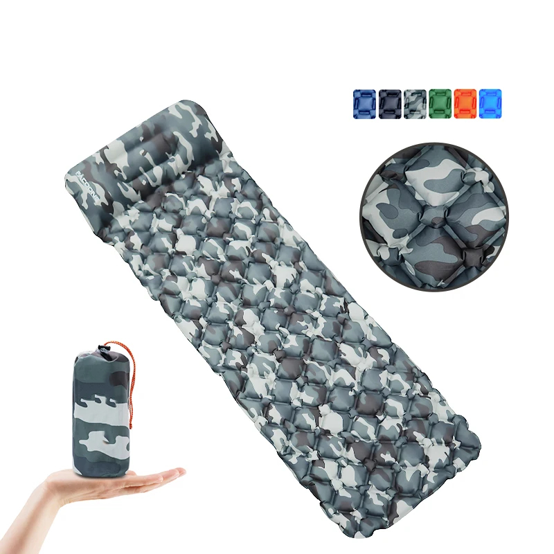 Inflatable Camping Sleeping Pad Pillow - Outdoor Camping Sleeping Pad Folding Sleep