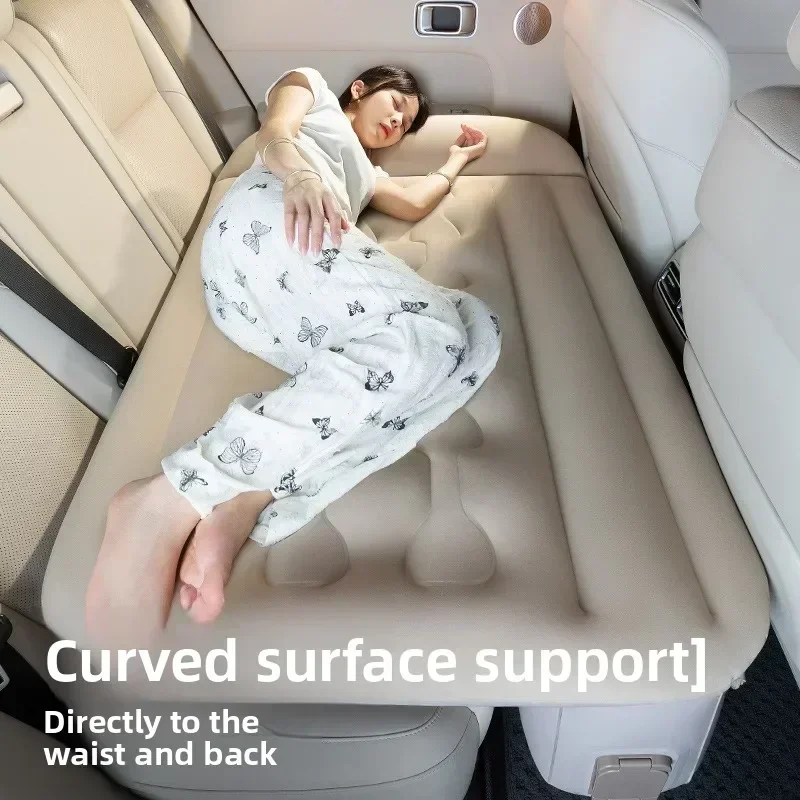 Camping Air Mattress Built In Pump - Car Rear Seat Inflatable Mattress Built-in