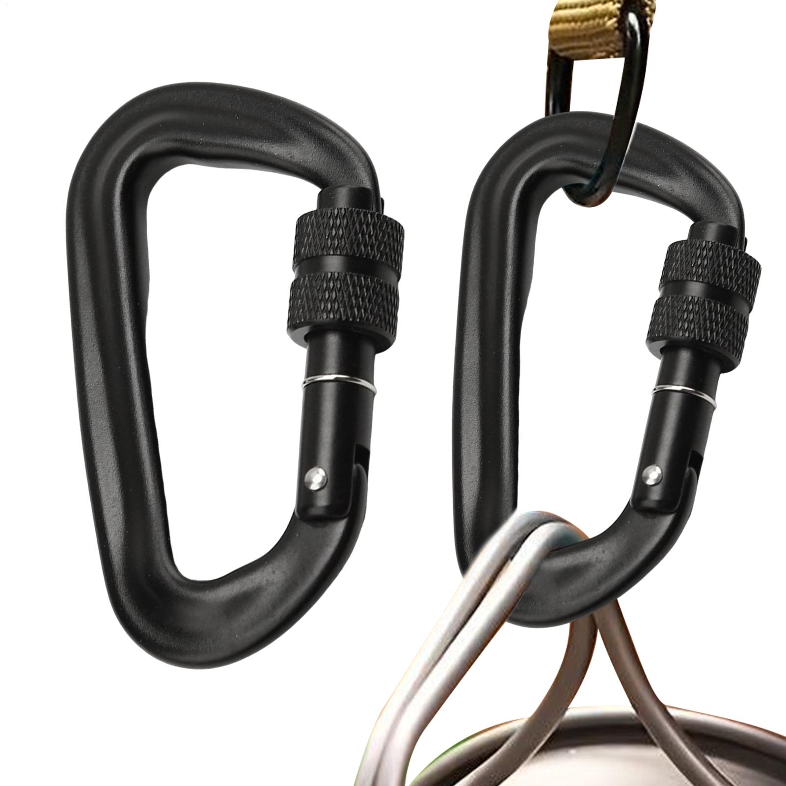 Carabiners Aluminum 12Kn Heavy Duty - 12kN Heavy Duty Aluminum Locking D