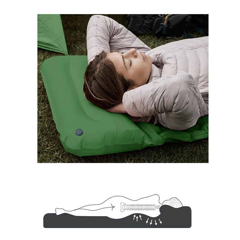 Inflatable Camping Mat Air Mat - Inflatable Camping Sleeping Pad Pillow recension och pris