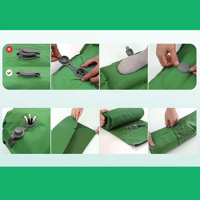 Inflatable Camping Mat Air Mat - Inflatable Camping Sleeping Pad Pillow recension och pris