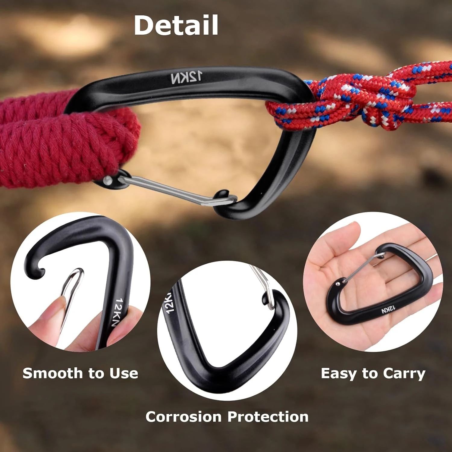 12kN Heavy Duty Aluminum Carab - Carabiners Aluminum 12Kn Heavy Duty recension och pris