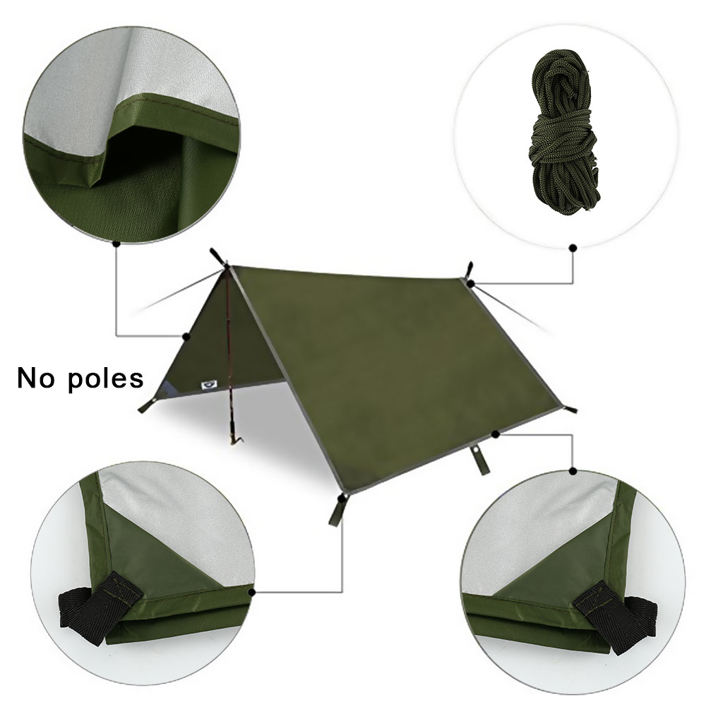 For Beach Shade Outdoor Campin - Hammock Rain Fly Tarp Waterproof 3X3M recension och pris