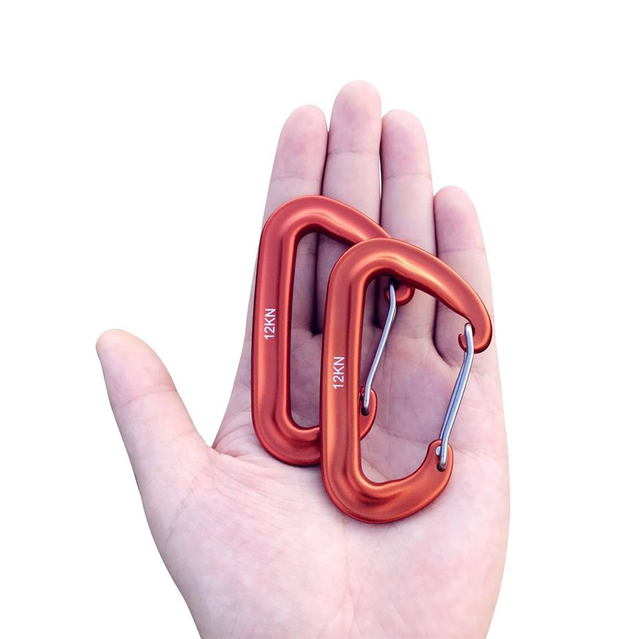 2/5Pcs D-Shaped Carabiner,12KN - Carabiners Aluminum 12Kn Heavy Duty recension och pris