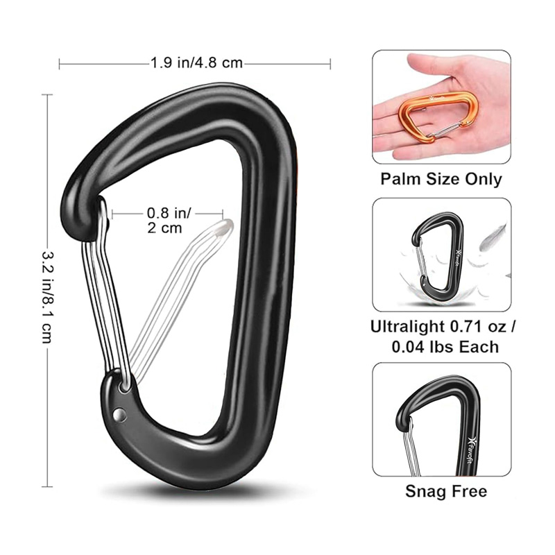 4Pcs Carabiner,12KN Heavy Duty - Carabiners Aluminum 12Kn Heavy Duty recension och pris