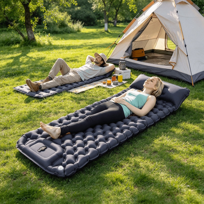 Camping Inflatable Sleeping Ma - Camping Air Mattress Built In Pump recension och pris