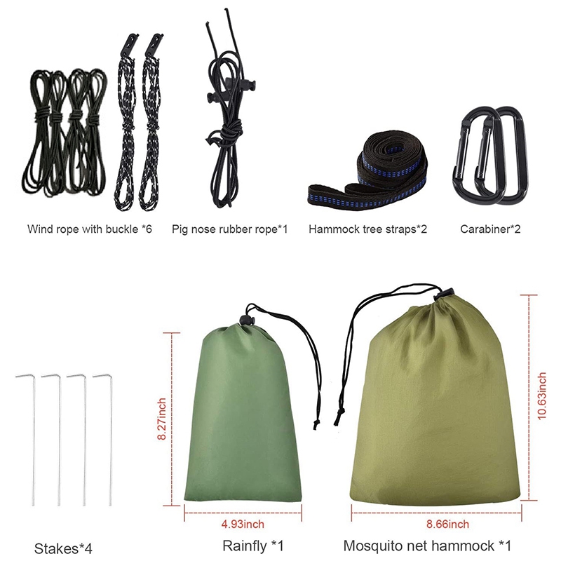 RMWIN-Camping Hammock With Rai - Camping Hammock With Mosquito Net Rainfly recension och pris