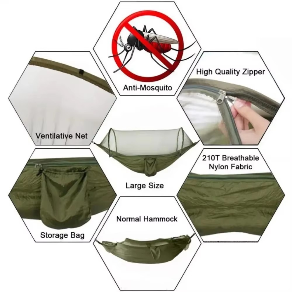 Portable Nylon Parachute Fabri - Double Hammock Portable Parachute Nylon recension och pris