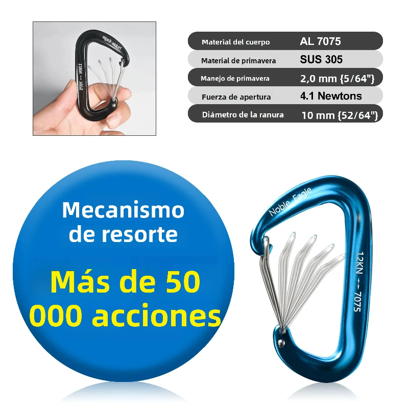 6Pcs 12kn Carabiner Set D Ring - Carabiners Aluminum 12Kn Heavy Duty recension och pris