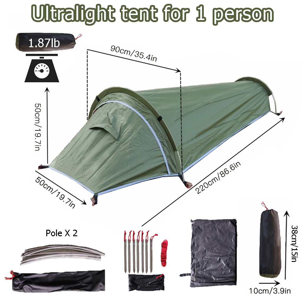 Free Shipping-Ultralight Tent  - Ultralight Bivy Tent 1 Person Waterproof recension och pris