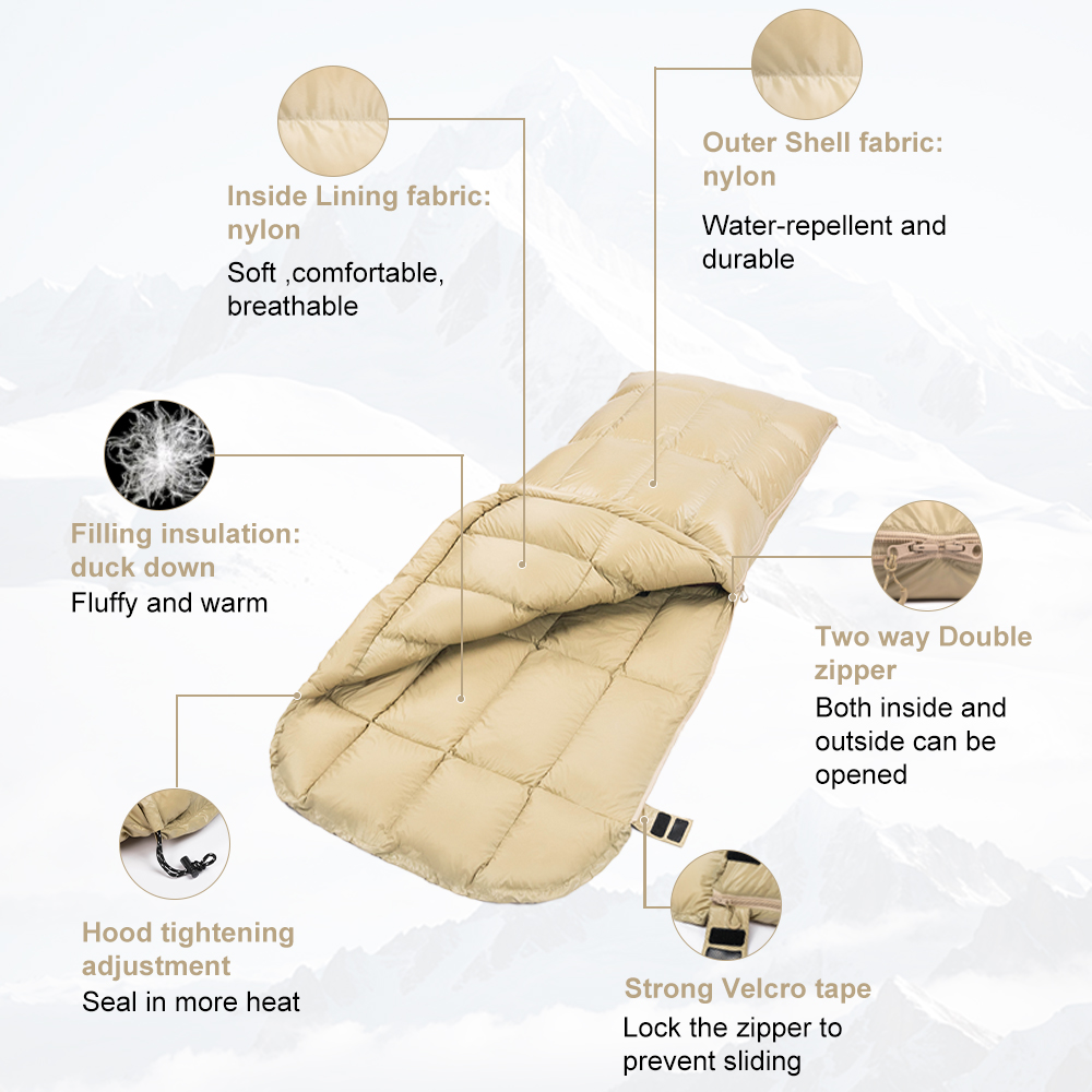 Ultra-Light 4 Season Nylon Duc - Sleeping Bag 4 Season Down Winter recension och pris