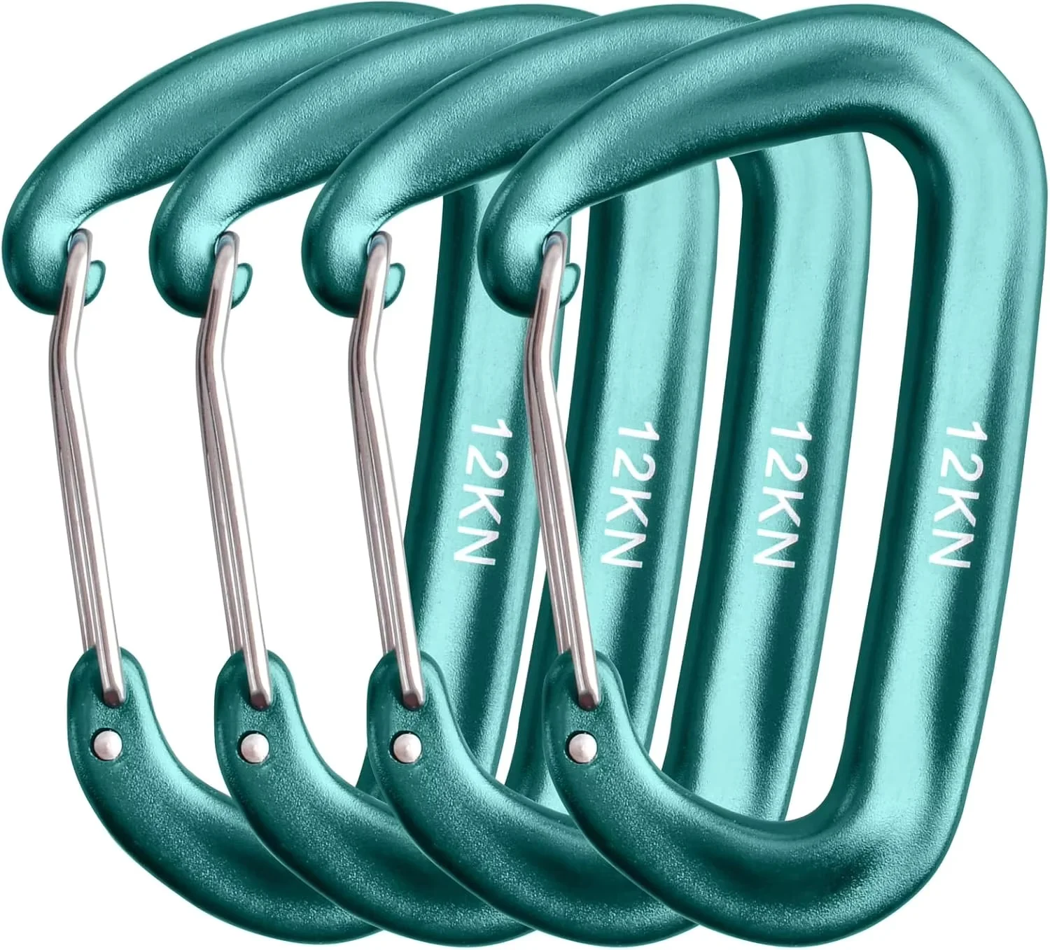4PCS 12kN Carabiners Set D-typ - Carabiners Aluminum 12Kn Heavy Duty recension och pris