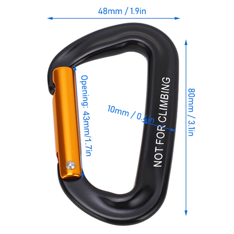 5Pcs Aluminum Alloy Climbing C - Carabiners Aluminum 12Kn Heavy Duty recension och pris