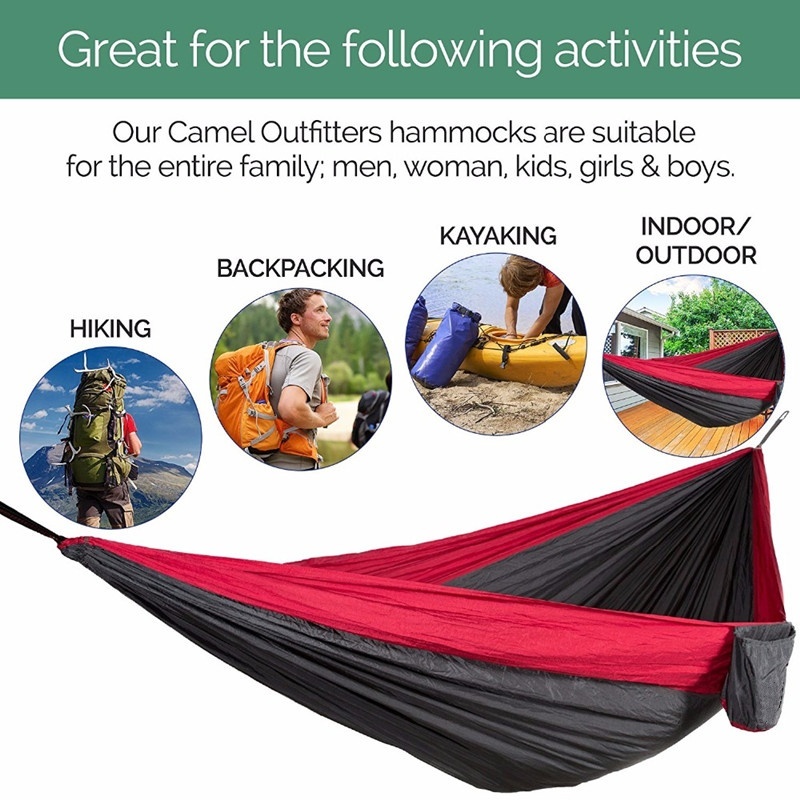 270x140cm Portable Hammocks Ny - Double Hammock Portable Parachute Nylon recension och pris