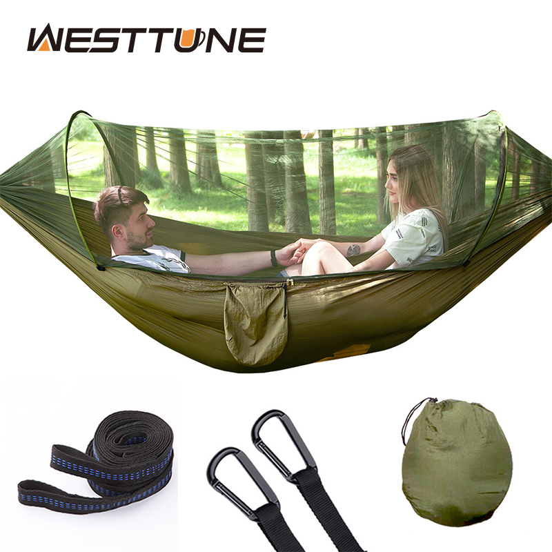 WESTTUNE Outdoor Camping Hammo - Camping Hammock With Mosquito Net Rainfly recension och pris