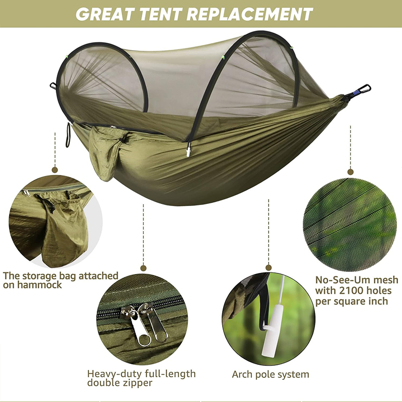 WESTTUNE Outdoor Camping Hammo - Camping Hammock With Mosquito Net Rainfly recension och pris