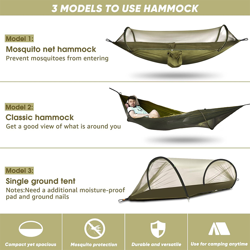 WESTTUNE Outdoor Camping Hammo - Camping Hammock With Mosquito Net Rainfly recension och pris