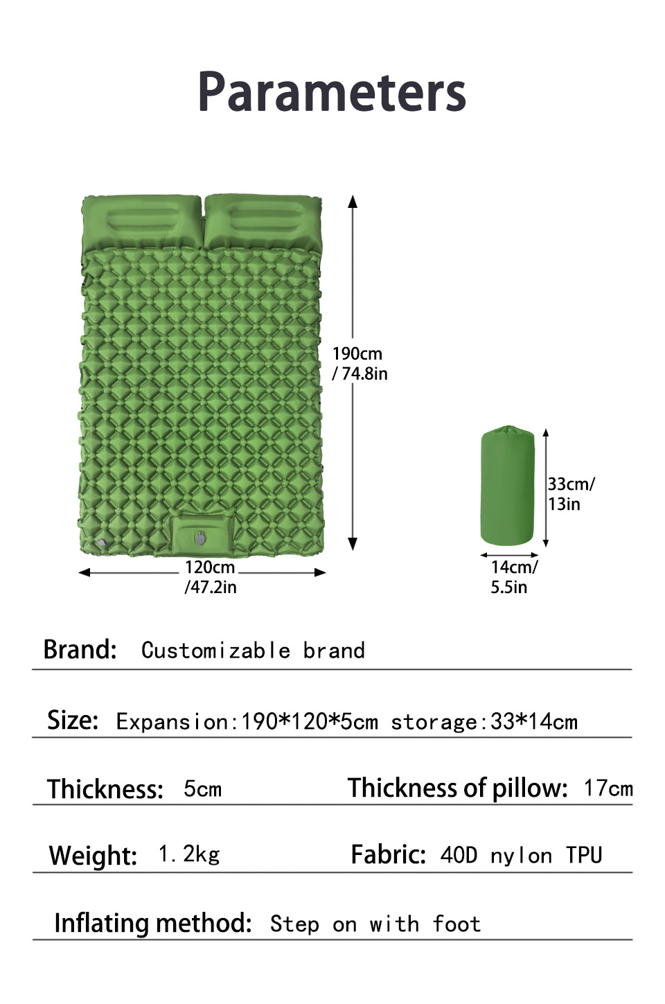 Hot Sale  Inflatable Camping M - Inflatable Camping Sleeping Pad Pillow recension och pris