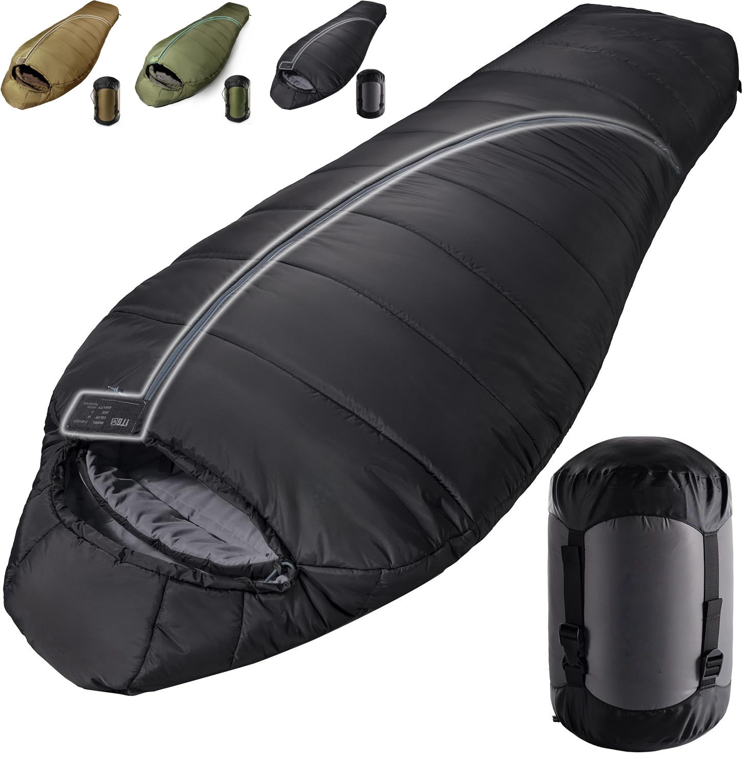！@Mummy-style Tactical Outdoor - Sleeping Bag 4 Season Down Winter recension och pris