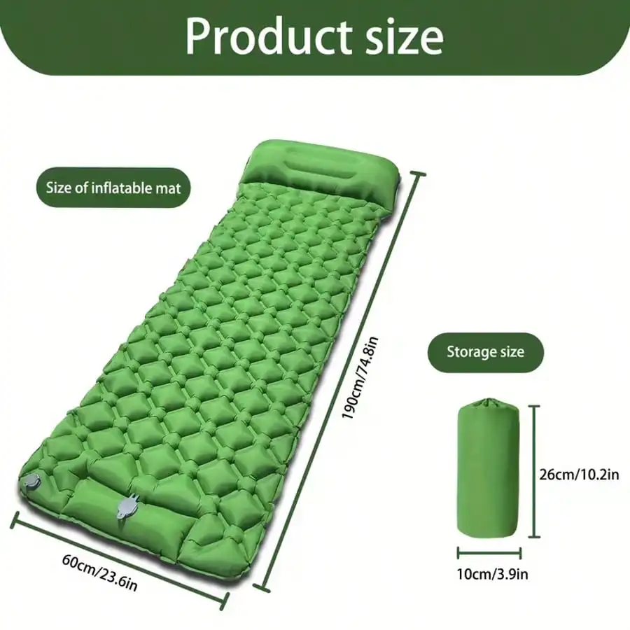 Ultra-Lightweight Inflatable C - Camping Air Mattress Built In Pump recension och pris