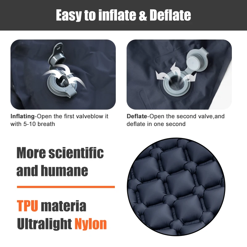 Outdoor Camping Sleeping Pad F - Inflatable Camping Sleeping Pad Pillow recension och pris