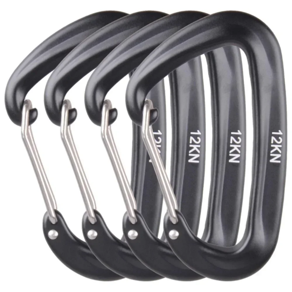 4PCS 12kN Carabiners Set D-typ - Carabiners Aluminum 12Kn Heavy Duty recension och pris
