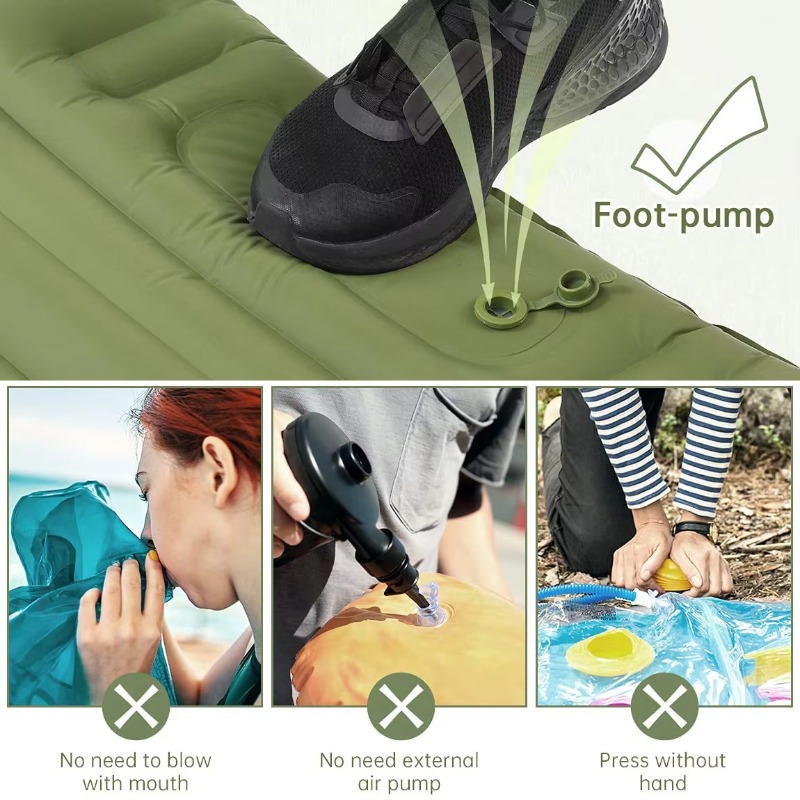 Airo Sleeping Pad With Pillow  - Inflatable Camping Sleeping Pad Pillow recension och pris