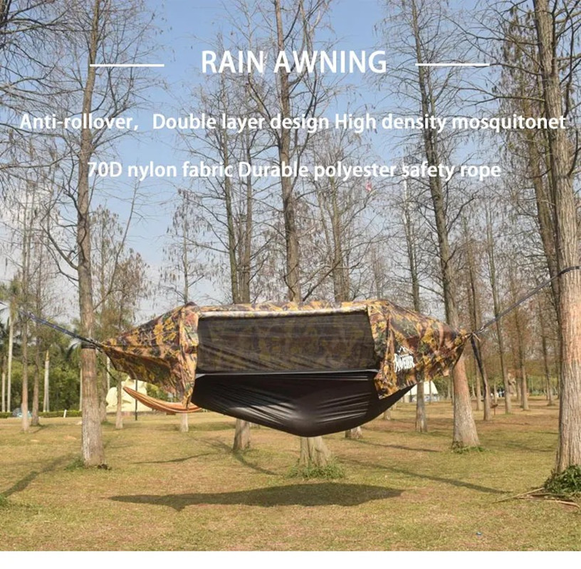3-in-1 Tunnel Mosquito Net Ham - Camping Hammock With Mosquito Net Rainfly recension och pris