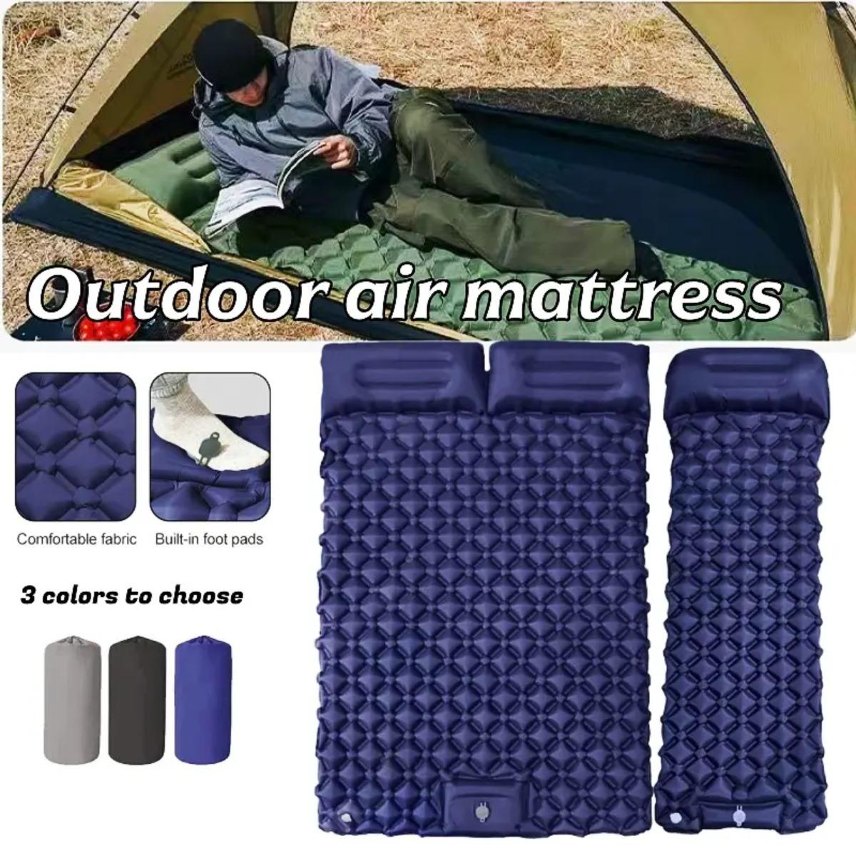 Single & Double Inflatable Air - Inflatable Camping Sleeping Pad Pillow recension och pris