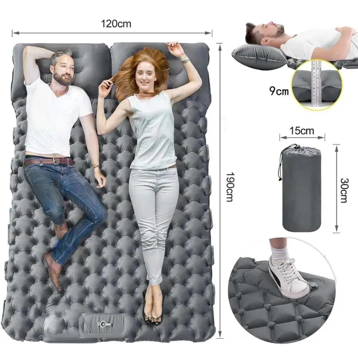 Single & Double Inflatable Air - Inflatable Camping Sleeping Pad Pillow recension och pris