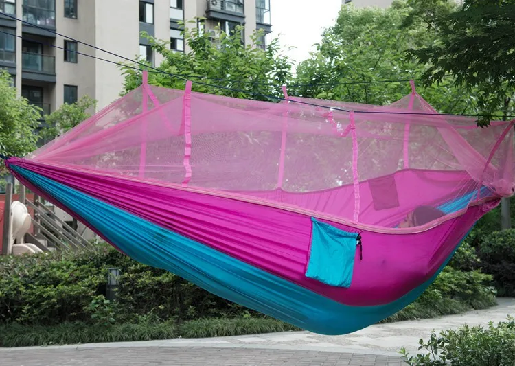 2022 top Net Double Hammock Tr - Double Hammock Portable Parachute Nylon recension och pris