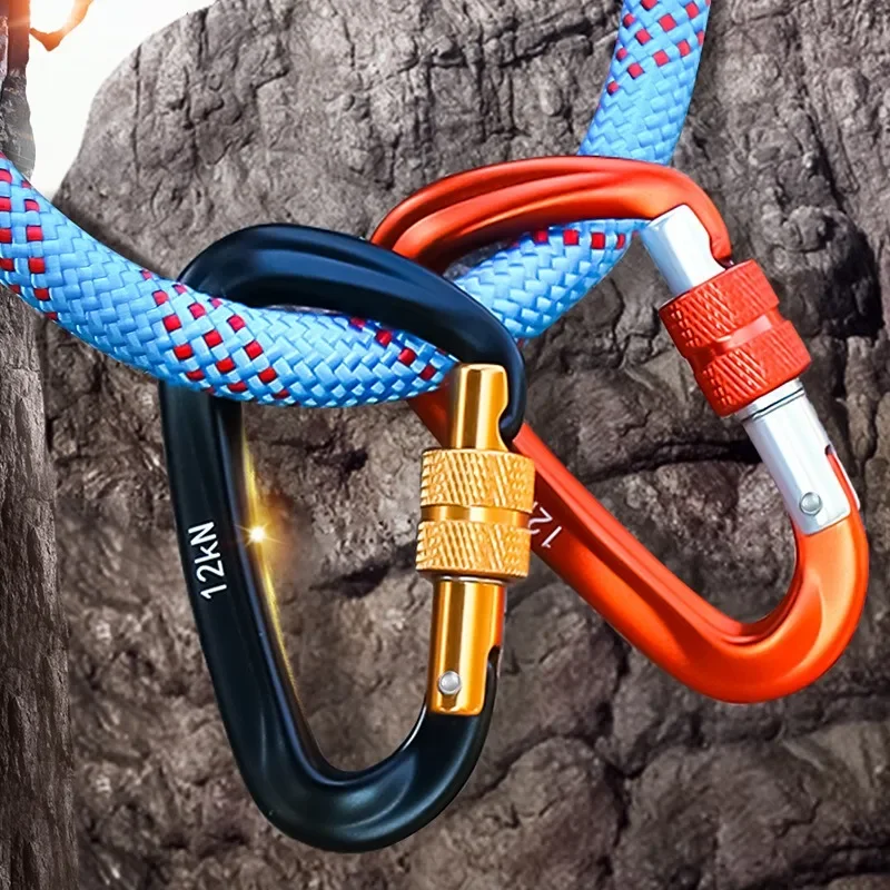 12KN D-Type Heavy Duty Screw L - Carabiners Aluminum 12Kn Heavy Duty recension och pris