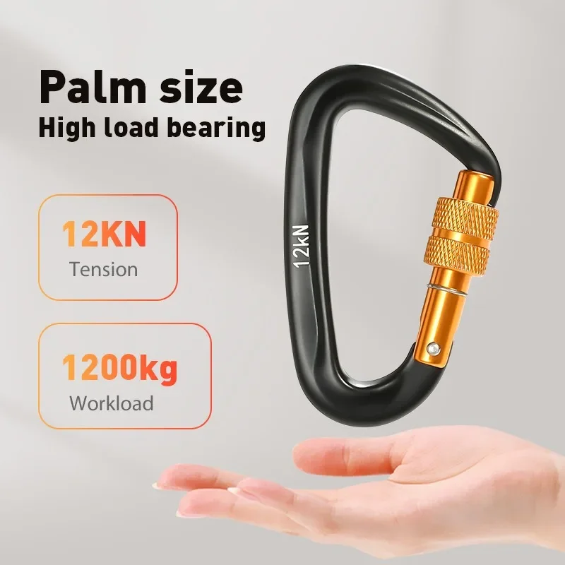 12KN D-Type Heavy Duty Screw L - Carabiners Aluminum 12Kn Heavy Duty recension och pris