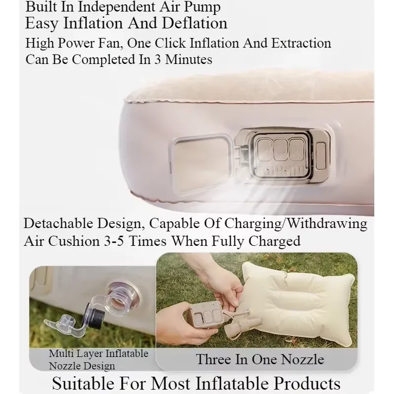 Inflatable Air Mattress Built- - Camping Air Mattress Built In Pump recension och pris