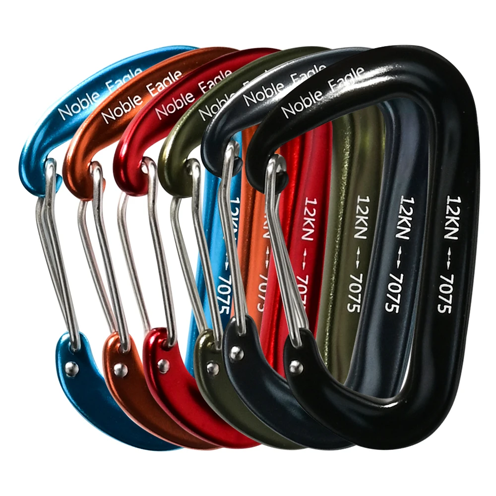 6PCS 12kN Aluminum D Ring Cara - Carabiners Aluminum 12Kn Heavy Duty recension och pris