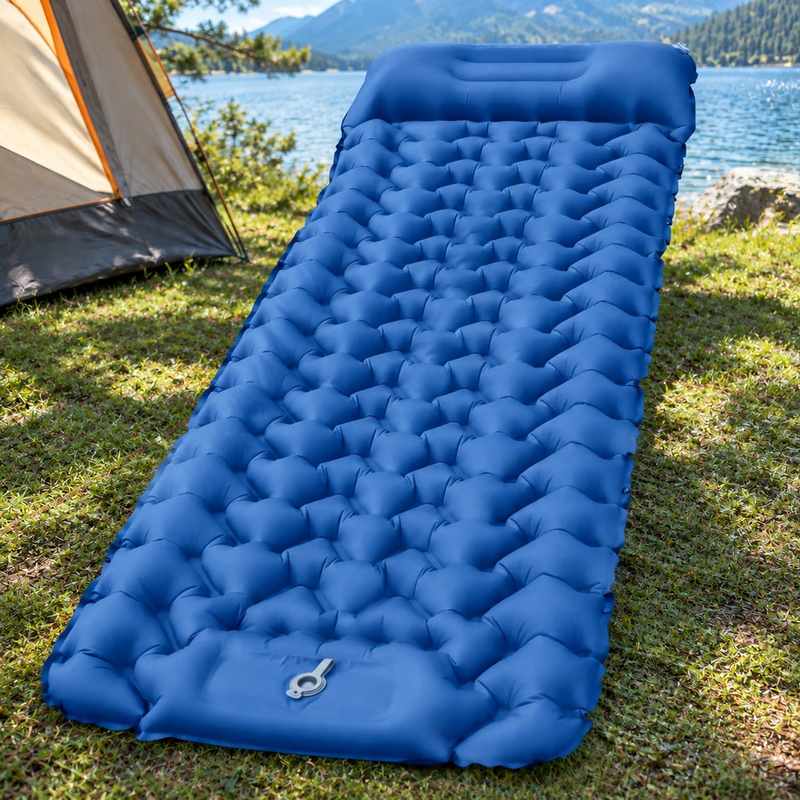 Portable Inflatable Air Mattre - Inflatable Camping Sleeping Pad Pillow recension och pris
