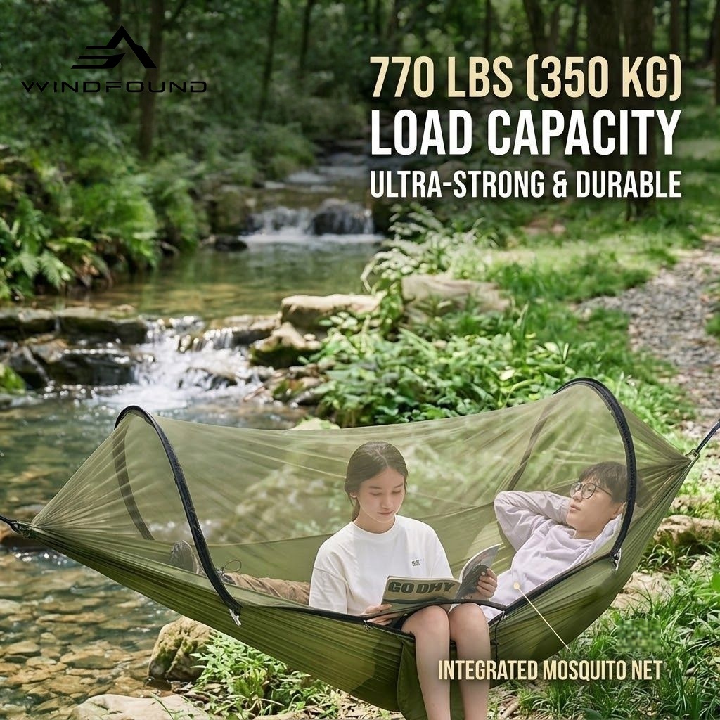 Ultralight Camping Hammock wit - Double Hammock Portable Parachute Nylon recension och pris