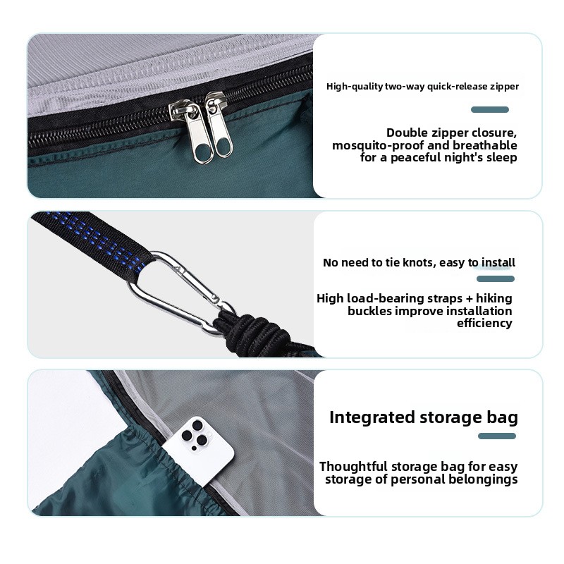 Portable Double-color Outdoor  - Double Hammock Portable Parachute Nylon recension och pris