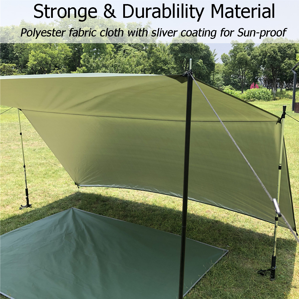 3x3m Camping Tarp, Waterproof  - Hammock Rain Fly Tarp Waterproof 3X3M recension och pris