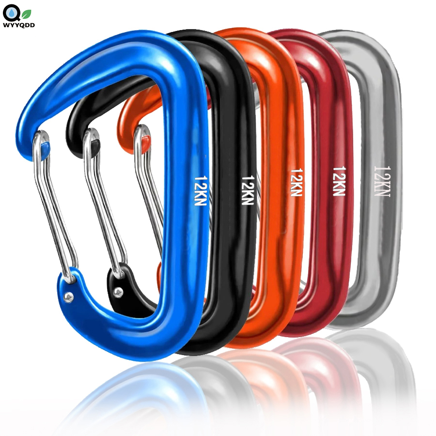 2/5Pcs D-Shaped Carabiner,12KN - Carabiners Aluminum 12Kn Heavy Duty recension och pris