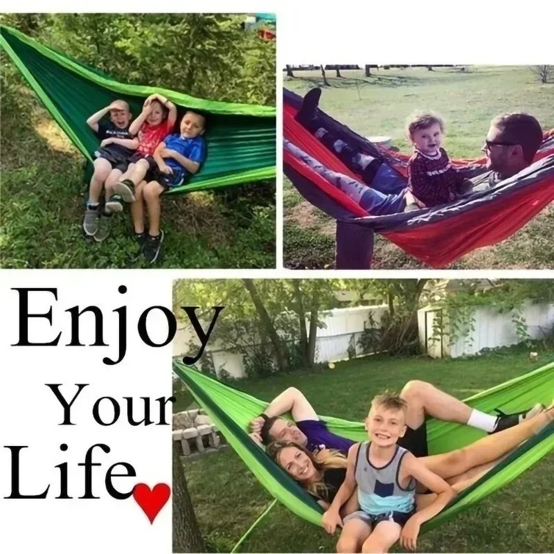 Single double recreational par - Double Hammock Portable Parachute Nylon recension och pris