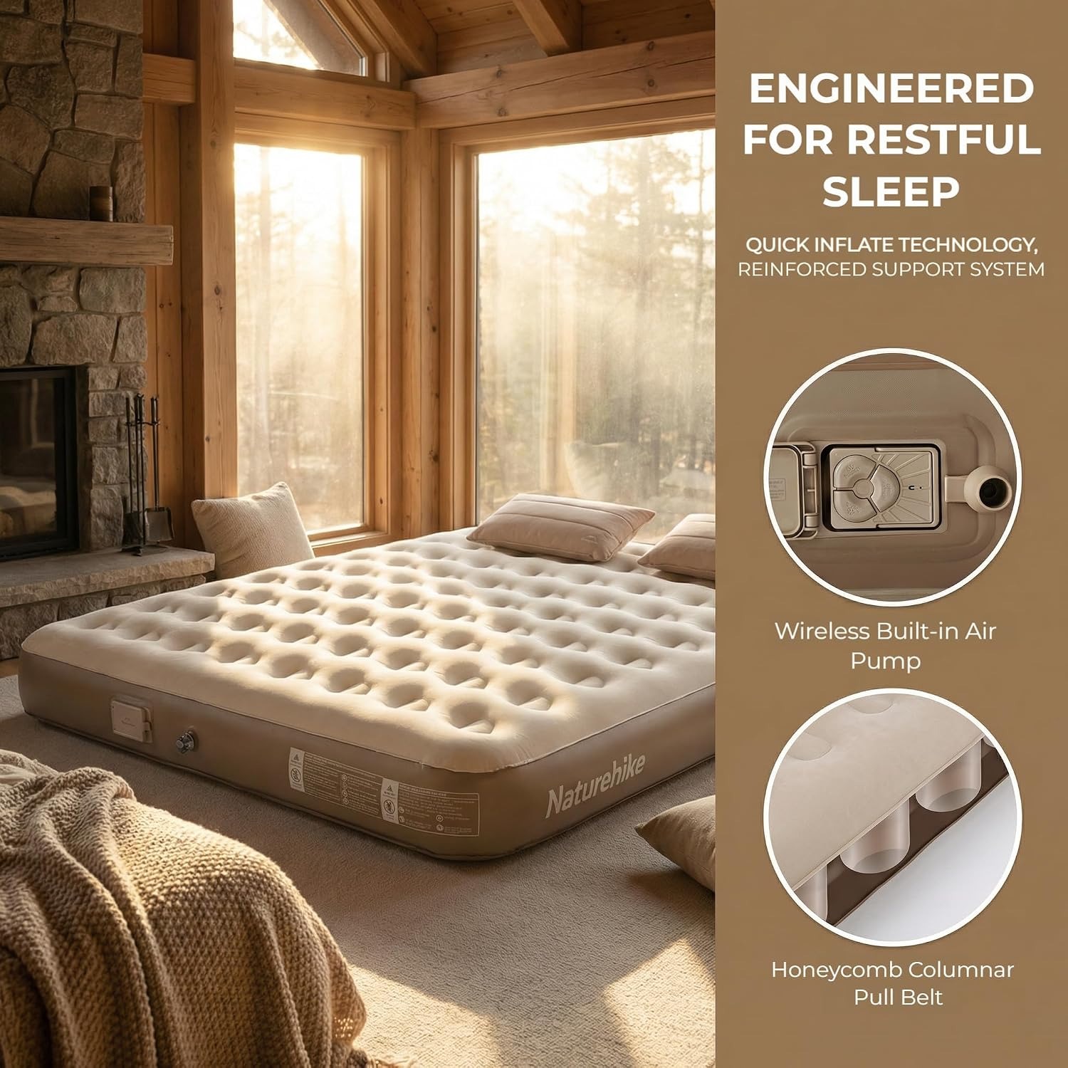 Naturehike Queen Twin King Air - Camping Air Mattress Built In Pump recension och pris