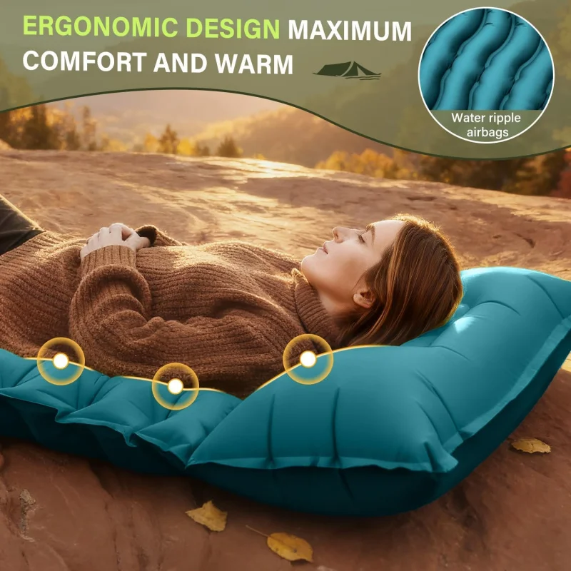 2026 New Inflatable Sleeping P - Inflatable Camping Sleeping Pad Pillow recension och pris