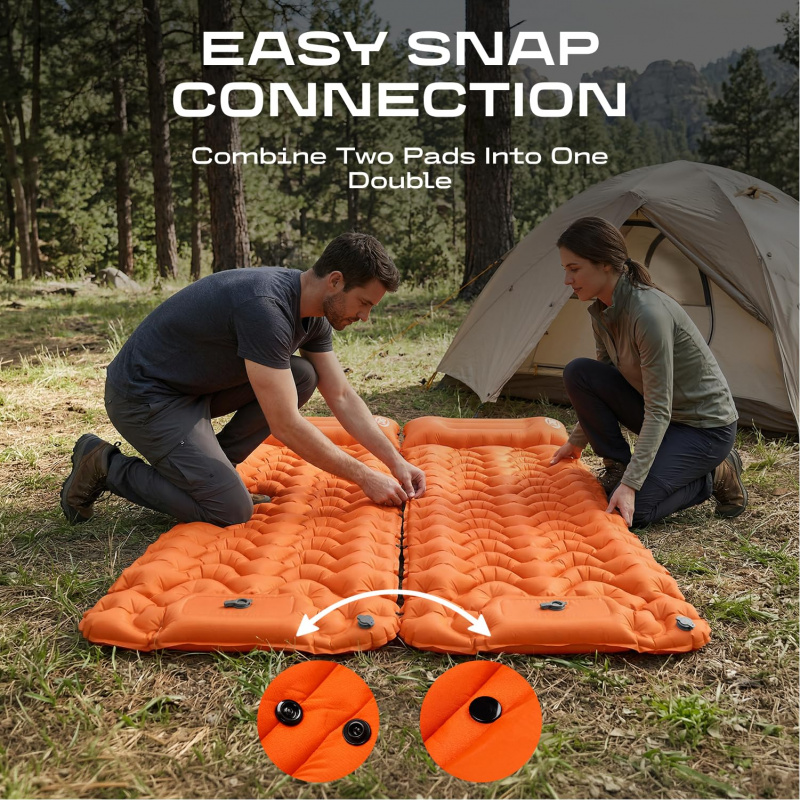 1Set Thicken Camping Mat Infla - Inflatable Camping Sleeping Pad Pillow recension och pris